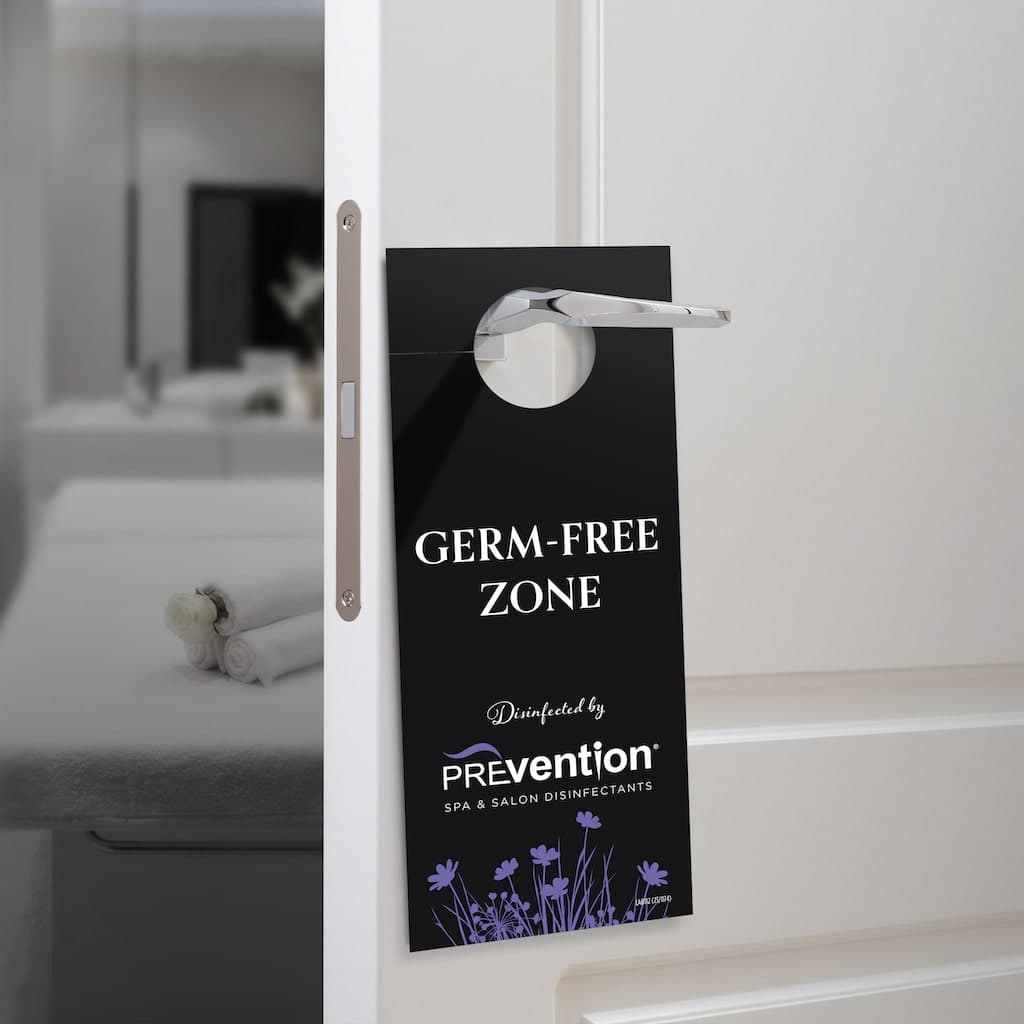 Prevention "Germ-free zone" door hanger
