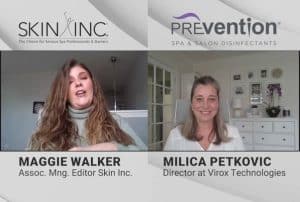 Skin Inc. interview with Maggie Walker and Milica Petkovic discussing spa cleaning and disinfection