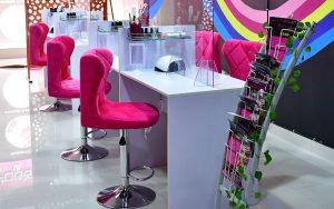 Professional nail salon illustrating the importance of proper disinfection practices