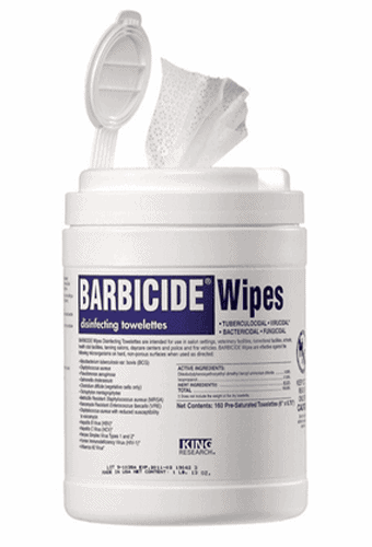 Barbicide Wipes in a head-to-head comparison with Prevention