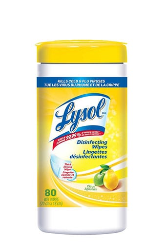 Lysol Wipes in a head-to-head comparison with Prevention